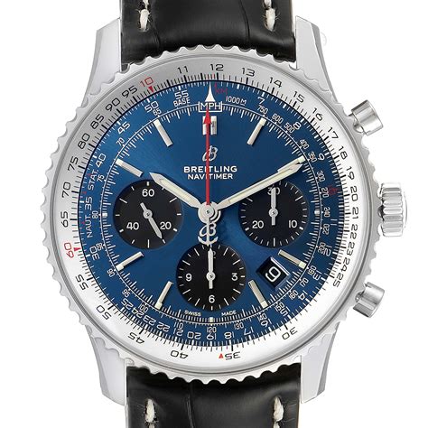 breitling navitimer 01 blue dial review|Breitling Navitimer bezel.